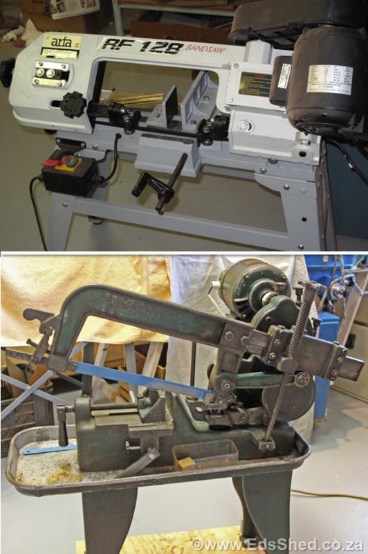 The standard Eastern band saw and a really old hacksaw donkey